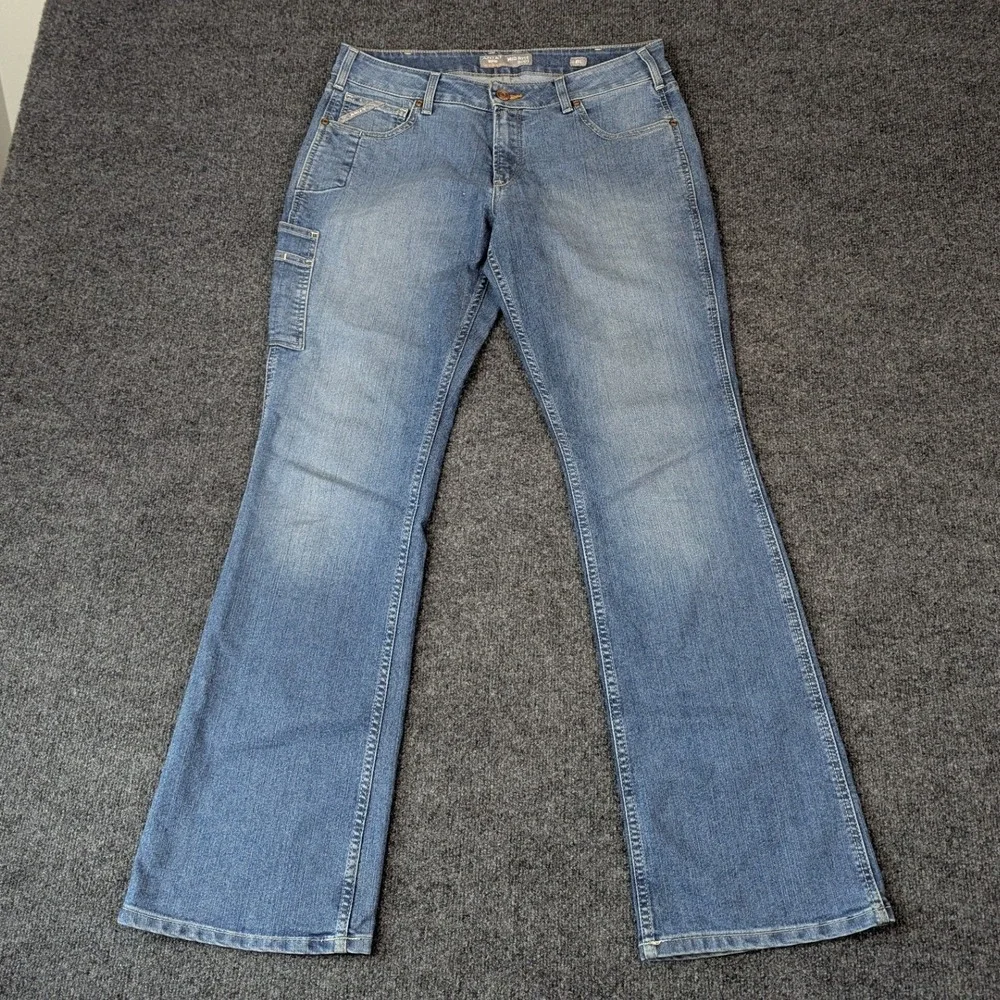 Ariat Rebar Mid Rise Boot Jeans Mens 32L Medium Wash Blue Denim Workwear